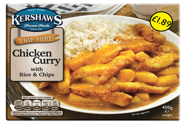 Kershaw's Chicken Curry with Rice & Chips