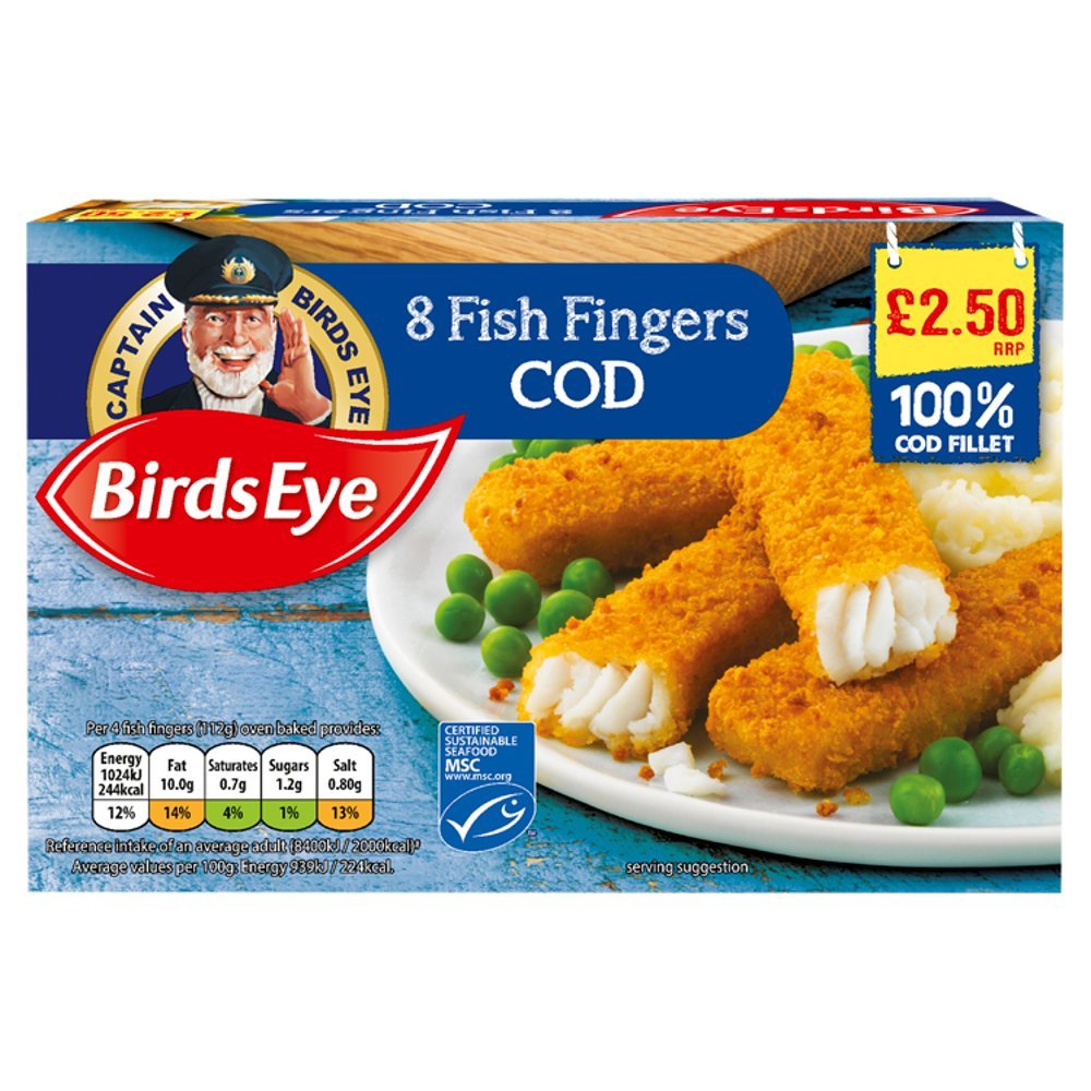 Birds Eye 8 Cod Fish Fingers