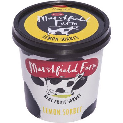 Marshfield Farm Mini Lemon Sorbet Ice Cream Tub