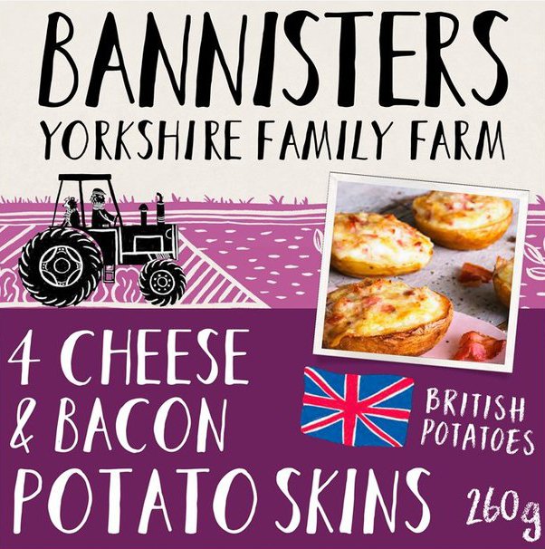Bannisters 4x Cheese & Bacon Skins