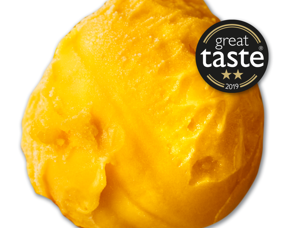 Hackney Gelato Alphonso Mango Scooping Sorbetto
