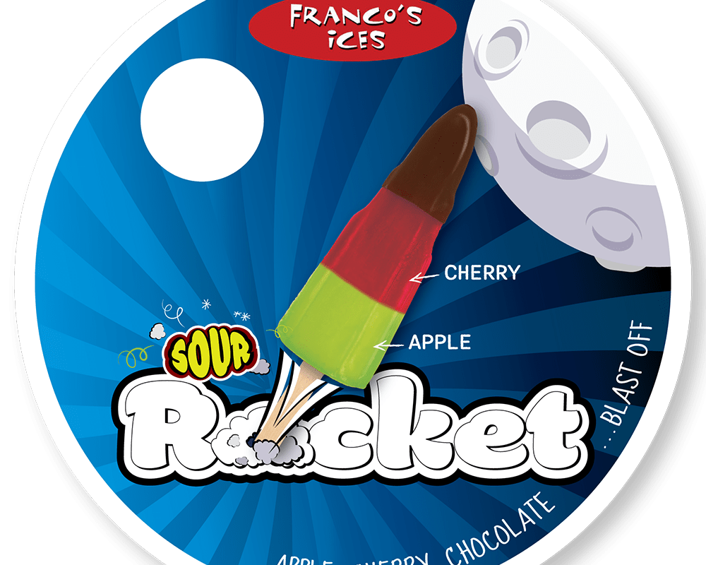 Franco's Sour Rocket Ice Lolly