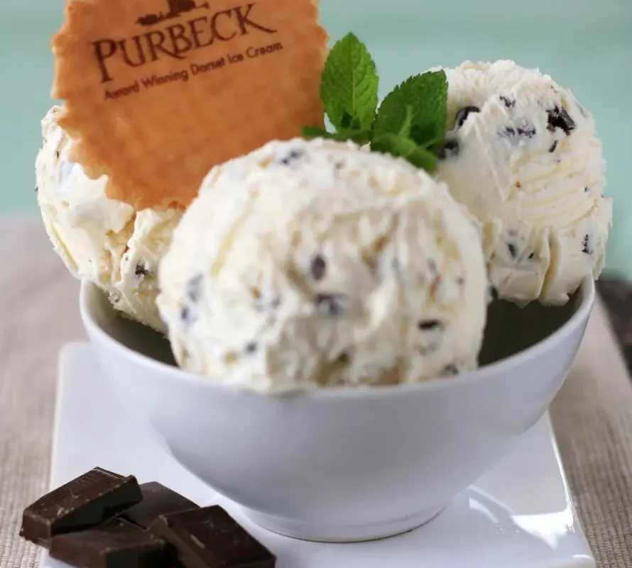 Dark Belgian chocolate chunks spread lavishly throughout refreshingly creamy white mint ice cream.