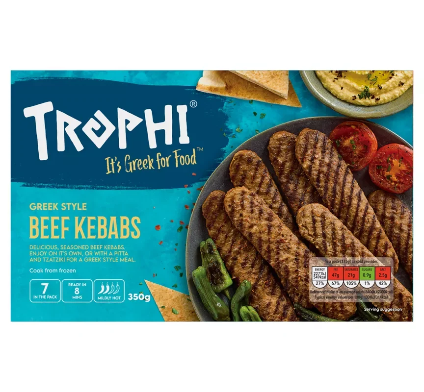 Trophi Greek Style Beef Kebabs