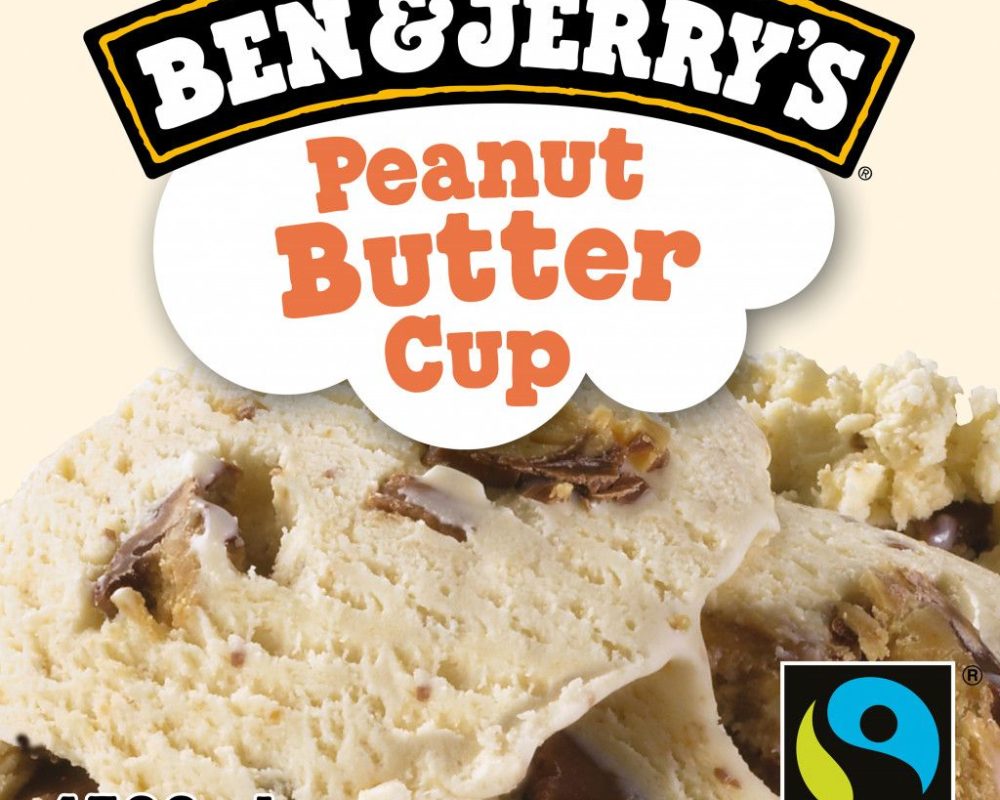 BEN & JERRY’S Peanut Butter Cup, Peanut Butter Ice Cream with Peanut Butter Cups.