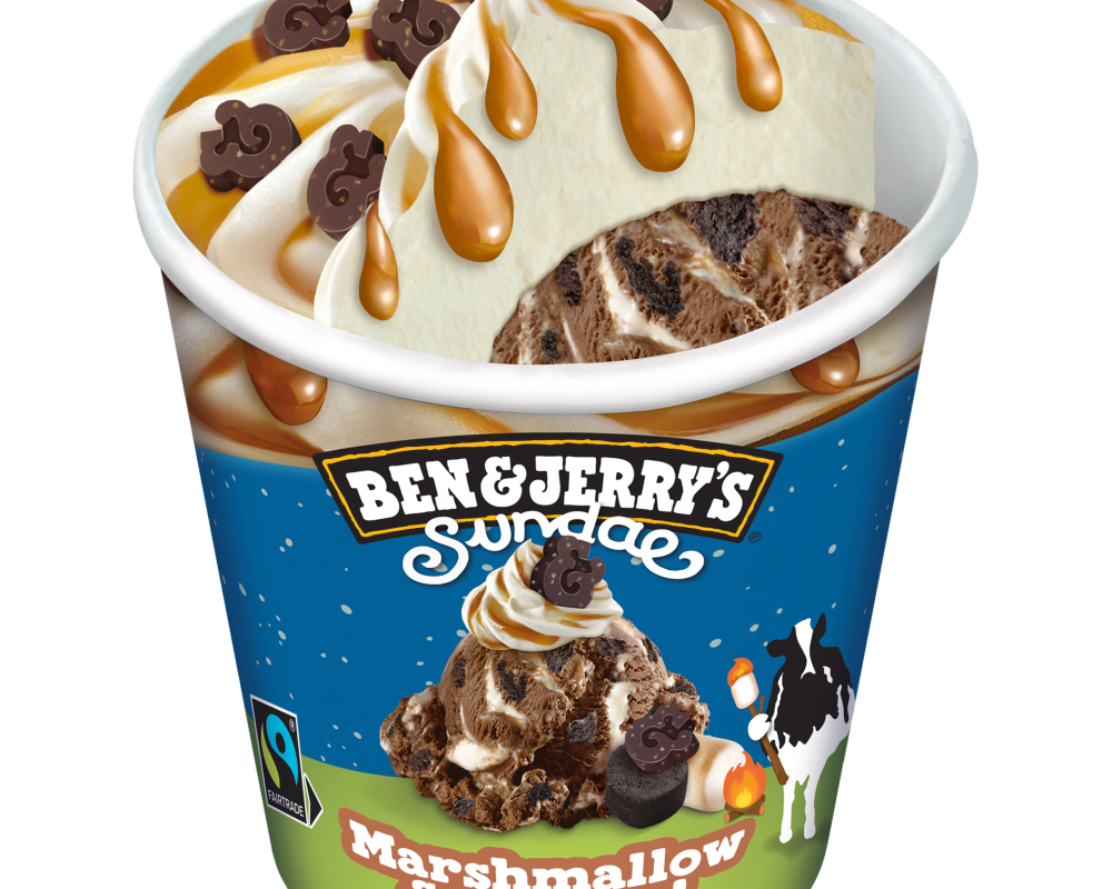 Ben and Jerrys Sundae Marshmallow and S'more