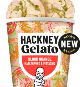 Hackney Gelato Blood Orange Mascarpone and Pistachio Gelato